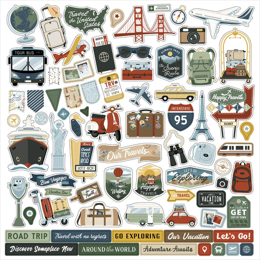 Echo Park It's Time To Travel Element Sticker