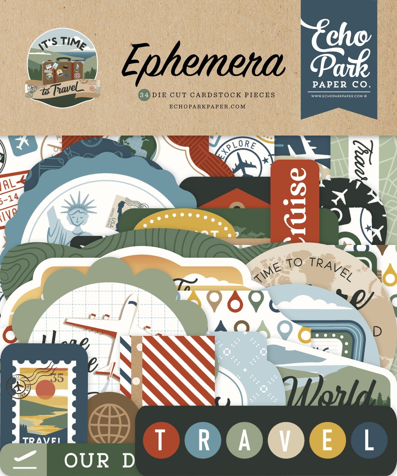 Echo Park It's Time To Travel Ephemera
