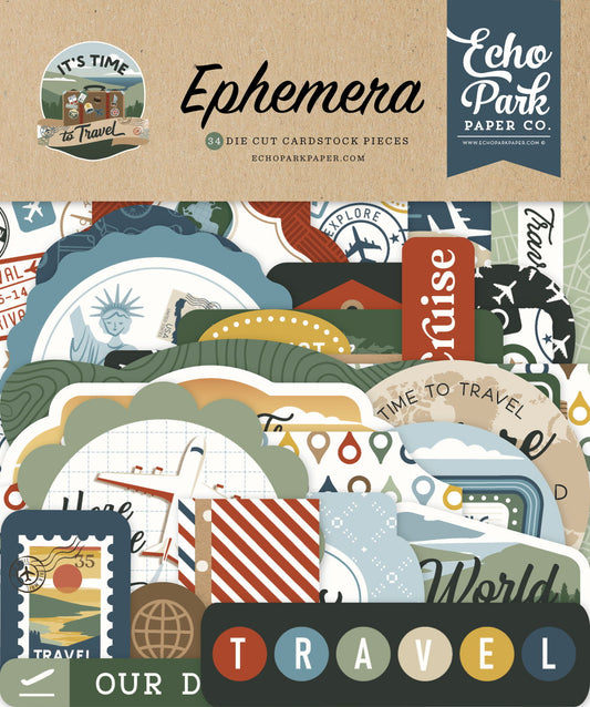 Echo Park It's Time To Travel Ephemera
