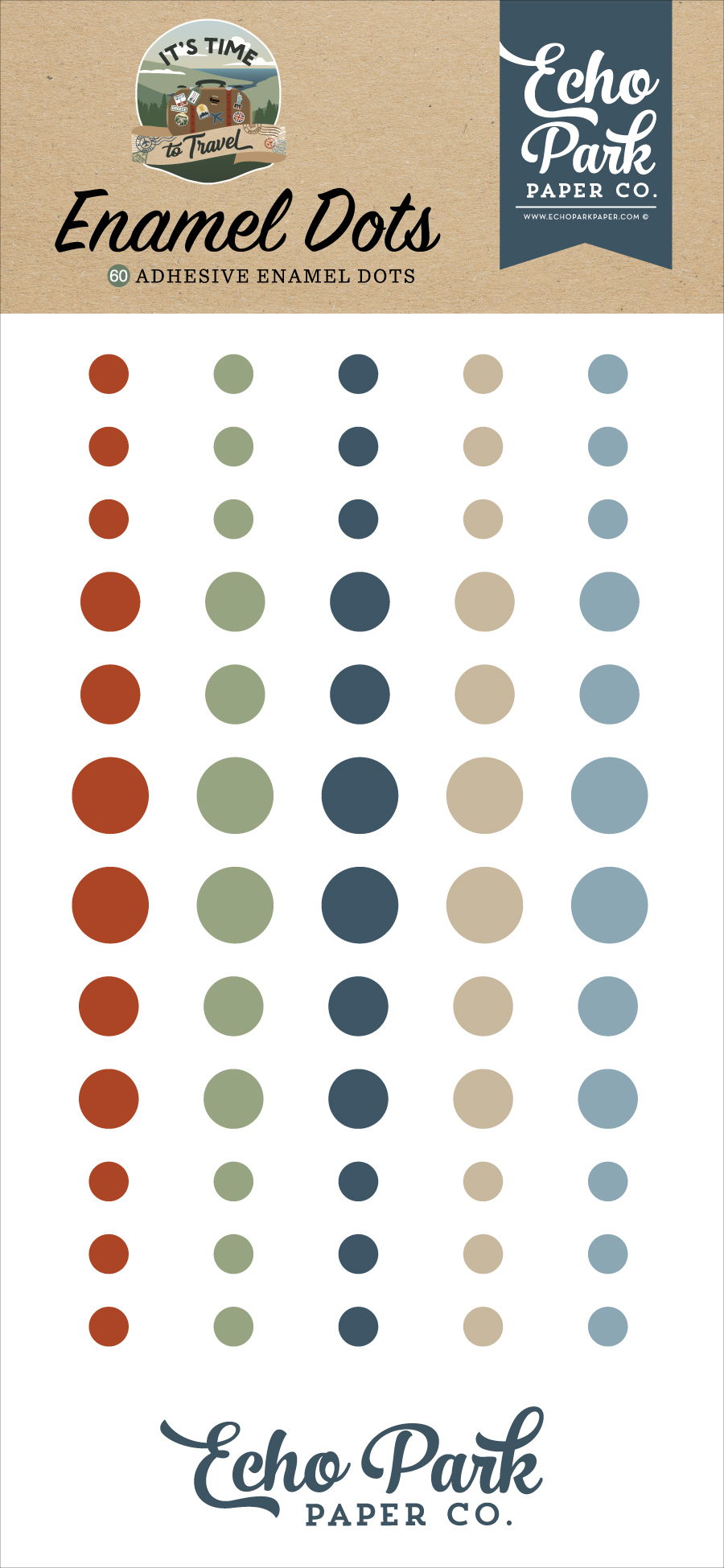 Echo Park It's Time To Travel Enamel Dots