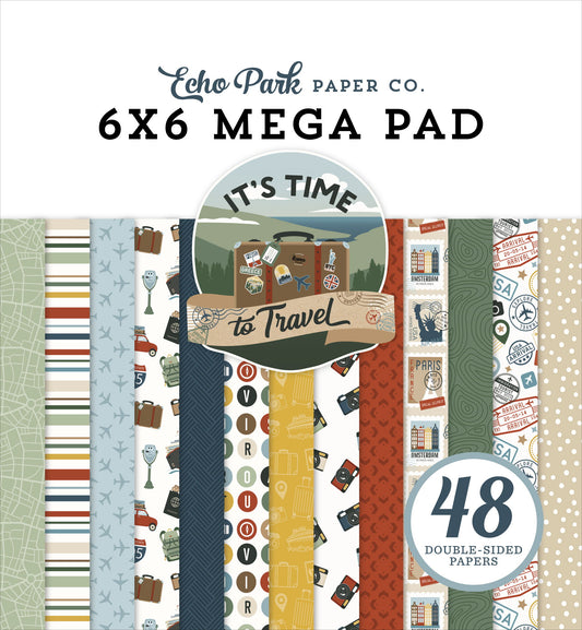Echo Park It's Time To Travel Cardmakers 6X6 Mega Pad
