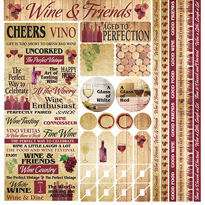 Reminisce The Winery: 12x12 Multi Stickers