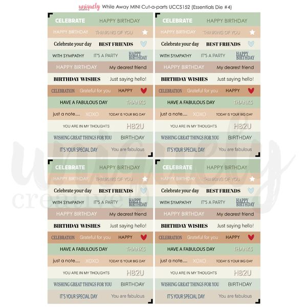 While Away Cut-a-Part Sheet Mini