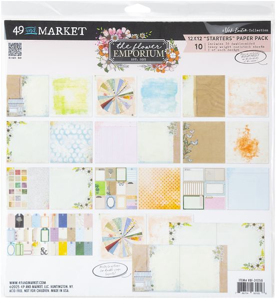 49 And Market The Flower Emporium 12"X12" Collection Pack