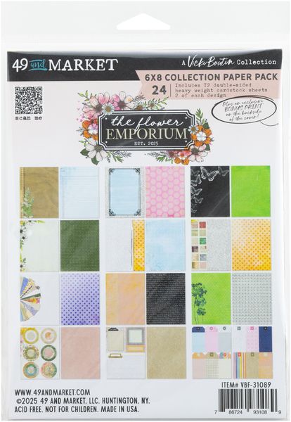 49 And Market The Flower Emporium 6"X8" Collection Pack