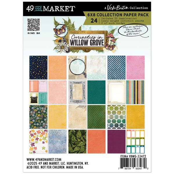 49 And Market Paper Pack 6"X8"-Curiosities In Willow Grove