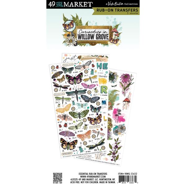 49 And Market Rub-On Transfer Set-Essential, Curiosities In Willow Grove