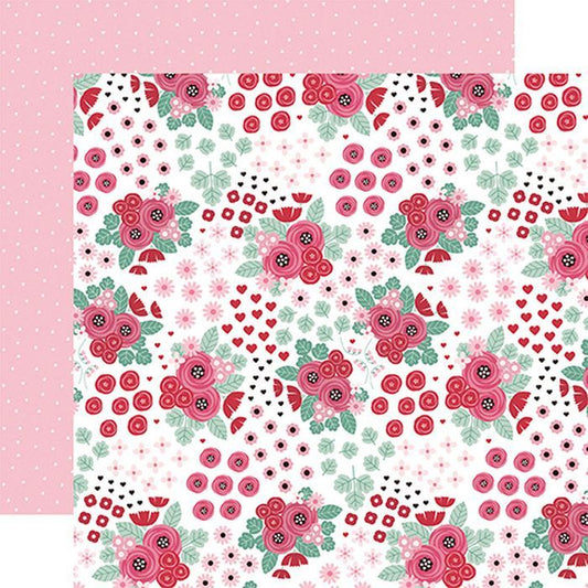 Echo Park Valentine's Day: Sweet Floral 12x12 DS Patterned Paper (1 Sheet)