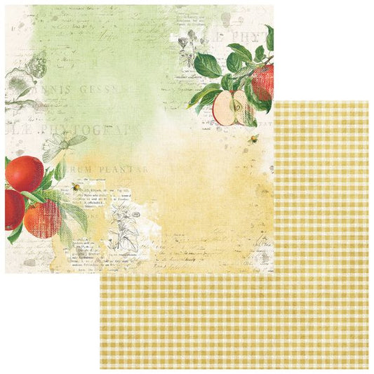 49 and Market Vintage Orchard Apple Delight 12"X12" Double-Sided Cardstock