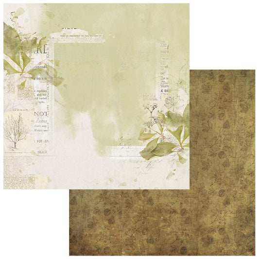49 and Market Vintage Orchard Pressed Leaves 12"X12" Double-Sided Cardstock