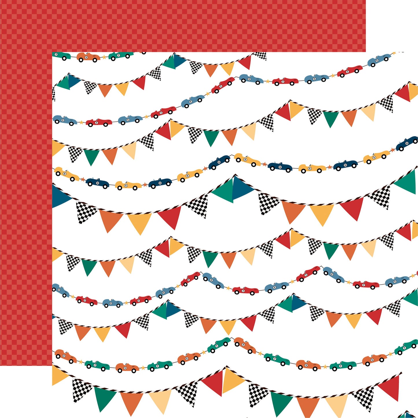 Echo Park Vroom! - You Win Garlands DS Paper (1 Sheet)