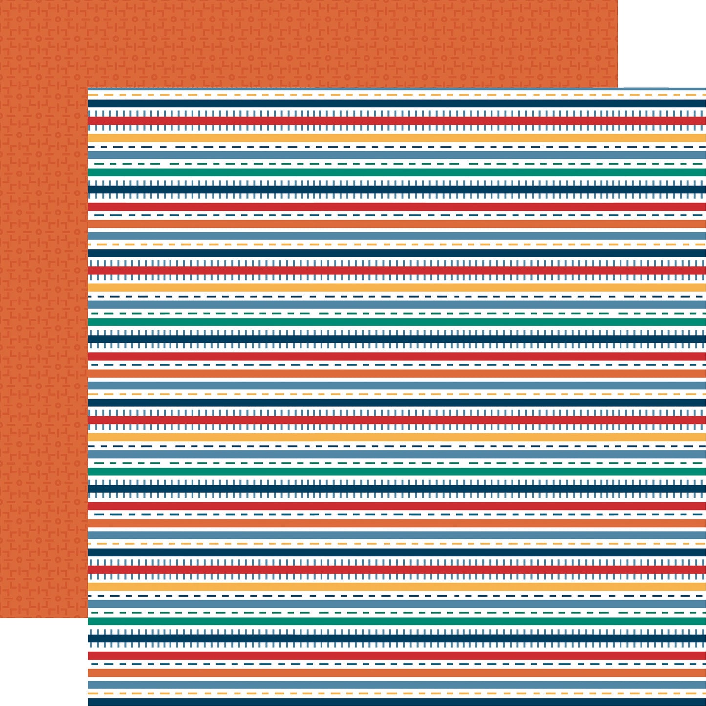 Echo Park Vroom! - Ready Set Go Stripes DS Paper (1 Sheet)
