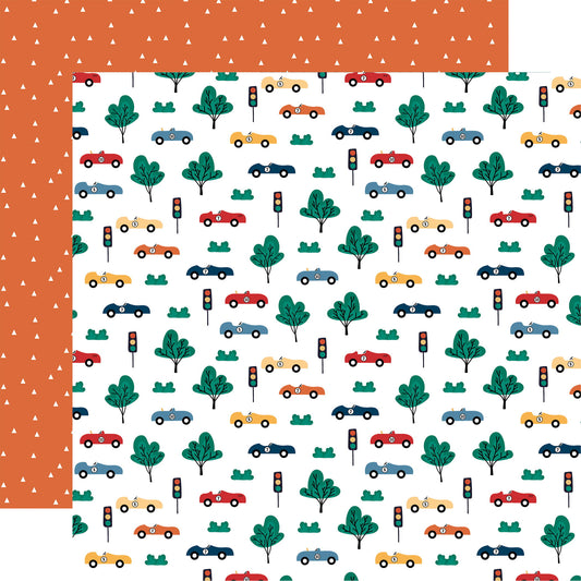 Echo Park Vroom! - Full Speed Ahead Cars DS Paper (1 Sheet)