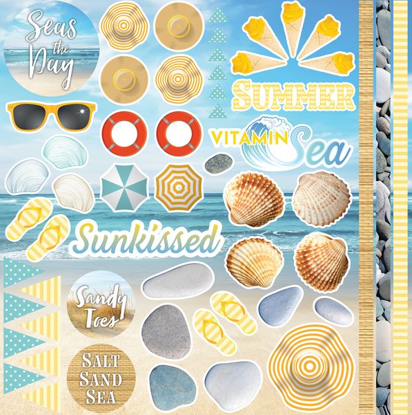 Reminisce Vitamin Sea 12X12 Sticker