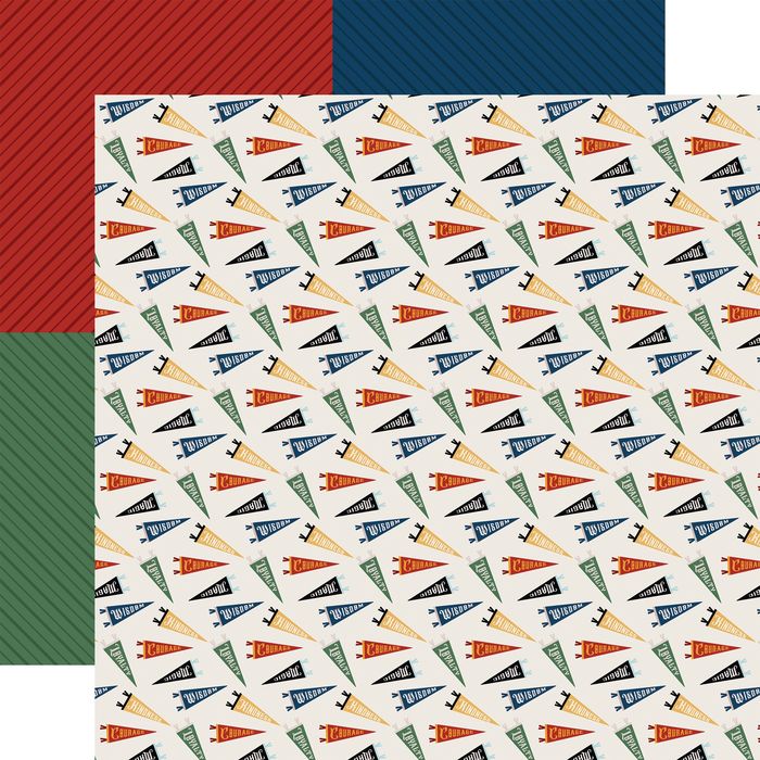 Echo Park Wizards & Company Double-Sided Cardstock 12"X12"-Magic Pennants