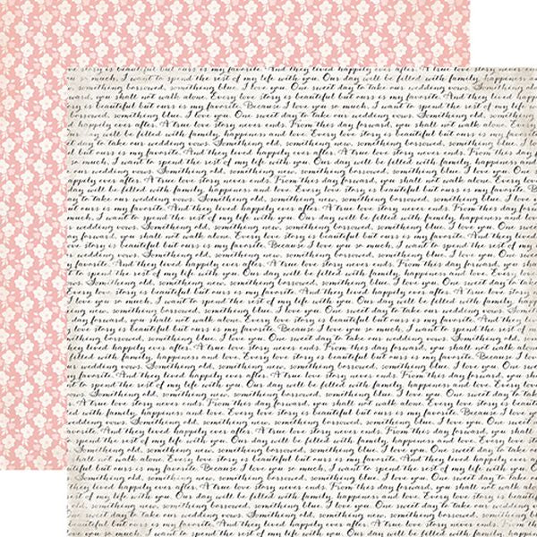 Echo Park Wedding Bliss: Wedding Script:12 x12 Paper