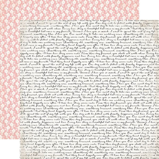 Echo Park Wedding Bliss: Wedding Script:12 x12 Paper