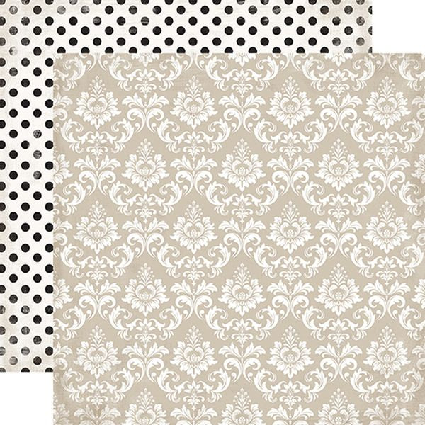 Echo Park Wedding Bliss: Dearly Beloved Damask:12 x12 Paper