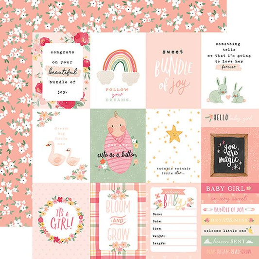 Welcome Baby Girl 3X4 Journaling Cards