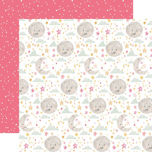 Welcome Baby Girl Moon And Stars DS Paper (1 Sheet)
