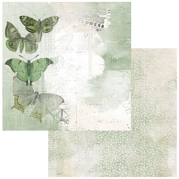 49 and Market Color Swatch: Willow #3 12"X12" Double-Sided Cardstock