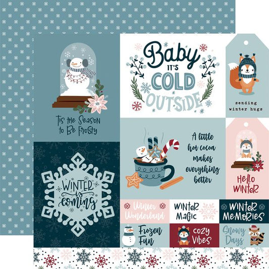 Echo Park Winter Fun: Multi Journaling Cards (1 Sheet)