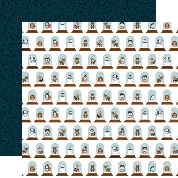 Echo Park Winter Fun: Frosty Friends Snowglobes DS Paper (1 Sheet)
