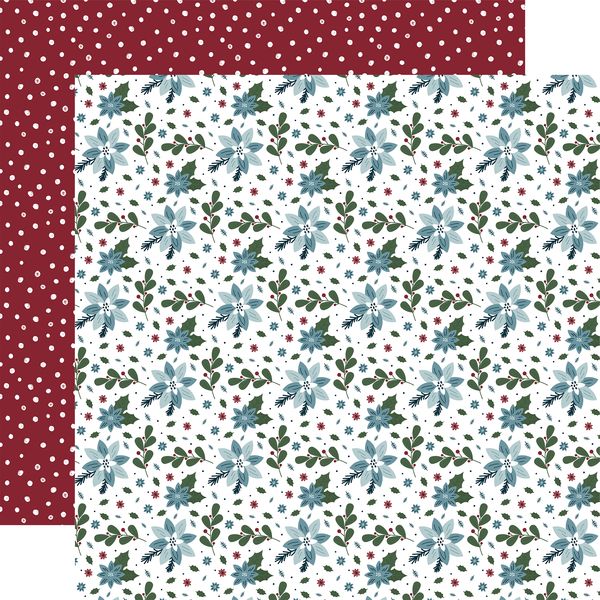 Echo Park Winter Fun: Stay Frosty Floral DS Paper (1 Sheet)