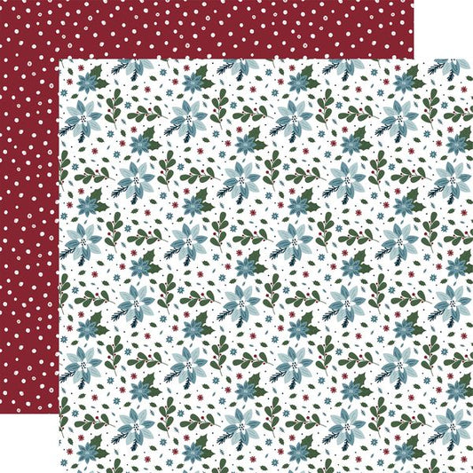 Echo Park Winter Fun: Stay Frosty Floral DS Paper (1 Sheet)