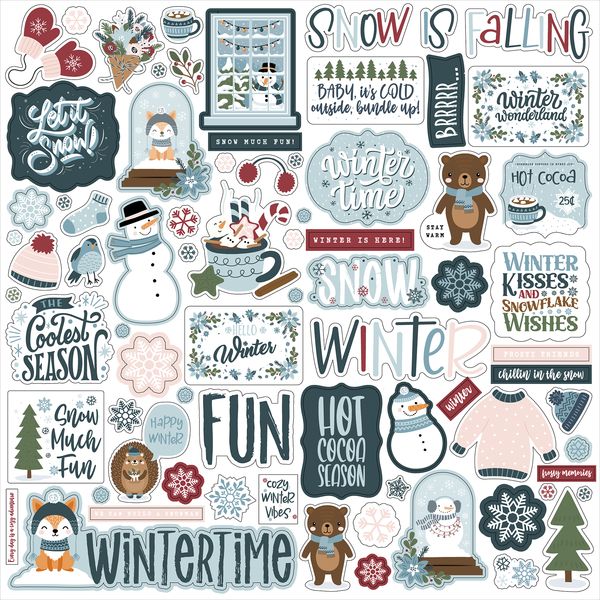 Echo Park Winter Fun: Winter Fun Element Sticker