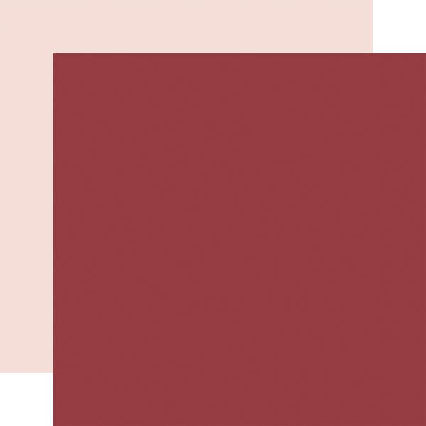 Echo Park Winter Fun: Burgundy / Pink 12x12 Coordinating Solid (1 Sheet)
