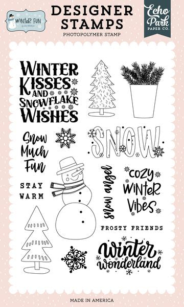 Echo Park Cozy Winter Vibes Stamp Set