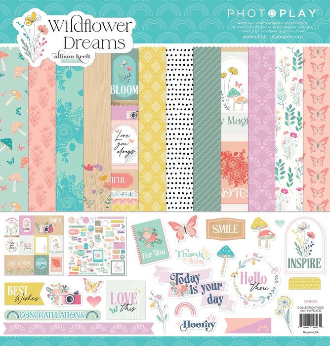 PhotoPlay Collection Pack 12"X12"-Wildflower Dreams
