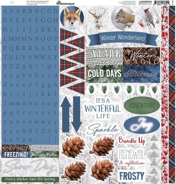 Reminisce Winter Canvas 12X12 Sticker