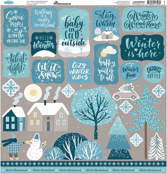 Reminisce Winterscape 12X12 Sticker