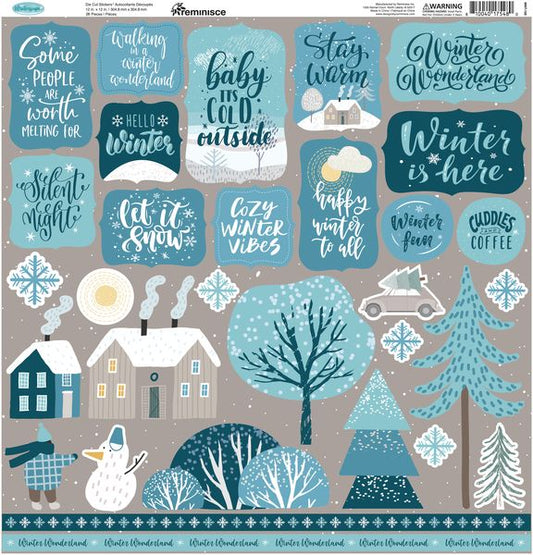 Reminisce Winterscape 12X12 Sticker
