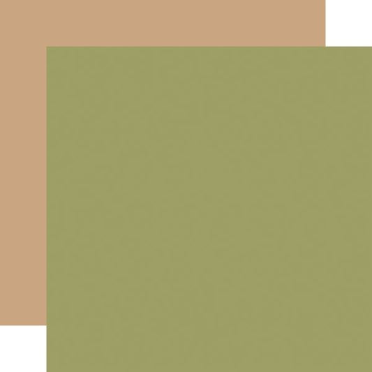 Echo Park Winnie The Pooh Autumn Lt. Green / Tan 12x12 DS Coordinating Solid Paper (1 Sheet)