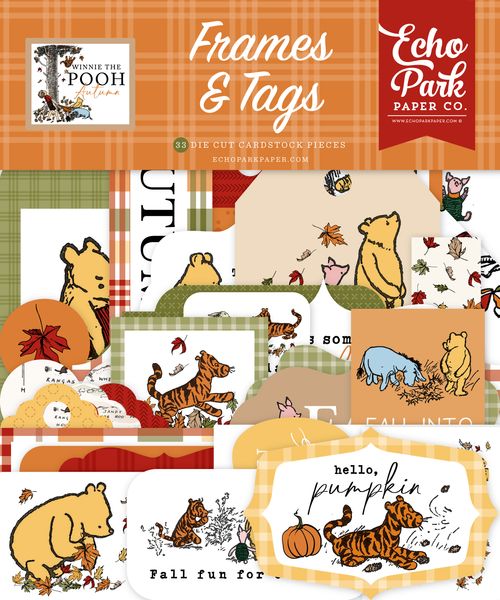 Echo Park Winnie The Pooh Autumn Frames & Tags