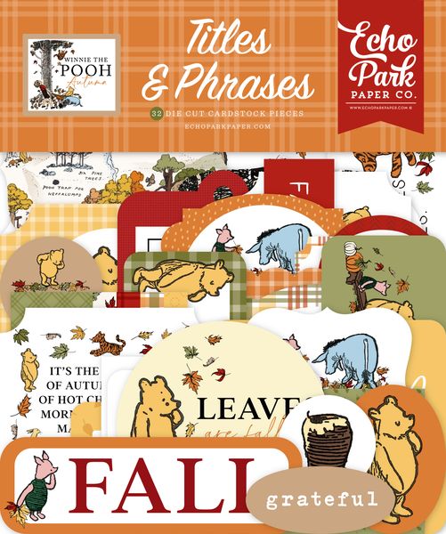 Echo Park Winnie The Pooh Autumn Titles & Phrases