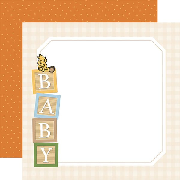 Echo Park Winnie the Pooh Baby Welcome Baby DS Paper (1 Sheet)
