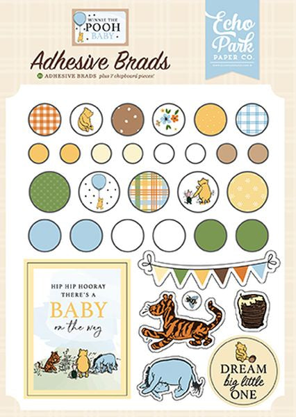 Echo Park Winnie The Pooh Baby Adhesive Brads
