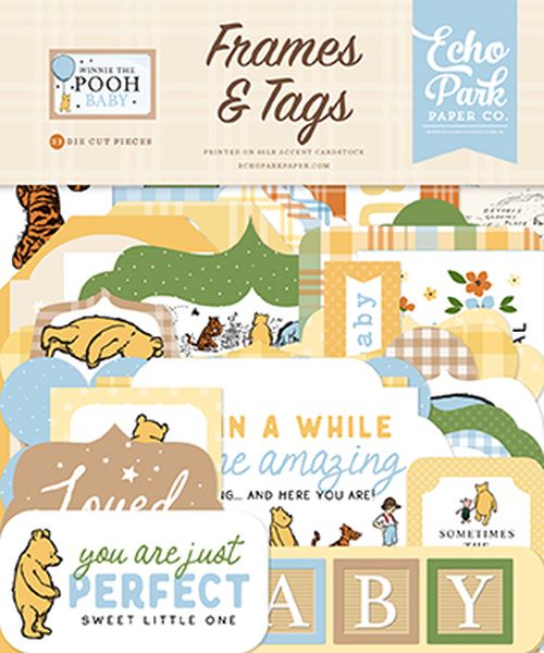 Echo Park Winnie The Pooh Baby Frames & Tags