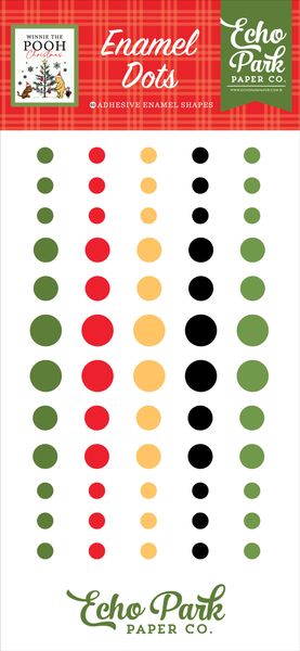 Echo Park Winnie The Pooh Christmas Enamel Dots