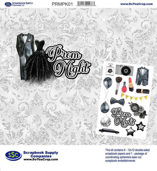 Ssc Designs Prom Collection 12 x 12 Scrapbook Paper Pack & Embellishment Kit