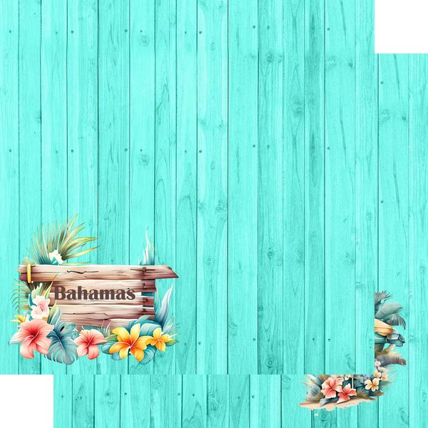 Ssc Designs Island Life Collection Bahamas 12 x 12 Double-Sided Scrapbook Paper