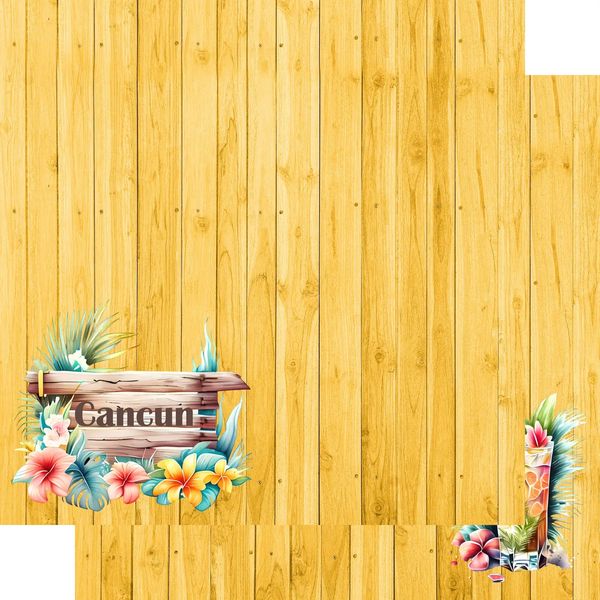 Ssc Designs Island Life Collection Cancun 12 x 12 Double-Sided Scrapbook Paper