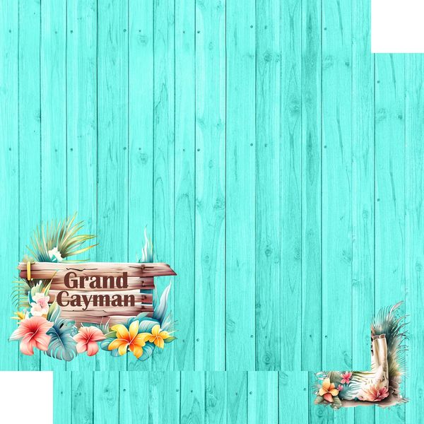 Ssc Designs Island Life Collection Grand Cayman 12 x 12 Double-Sided Scrapbook Paper