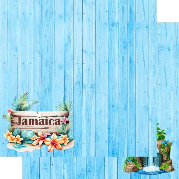Ssc Designs Island Life Collection Jamaica 12 x 12 Double-Sided Scrapbook Paper
