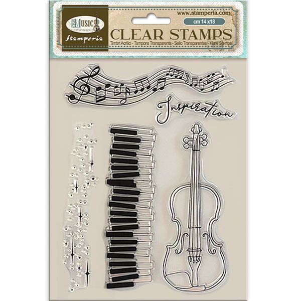 Stamperia Clear Stamps-Music Violin