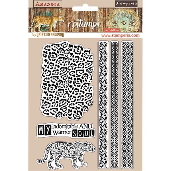 Stamperia Amazonia: Tribals 5.5"X7" Cling Rubber Stamp